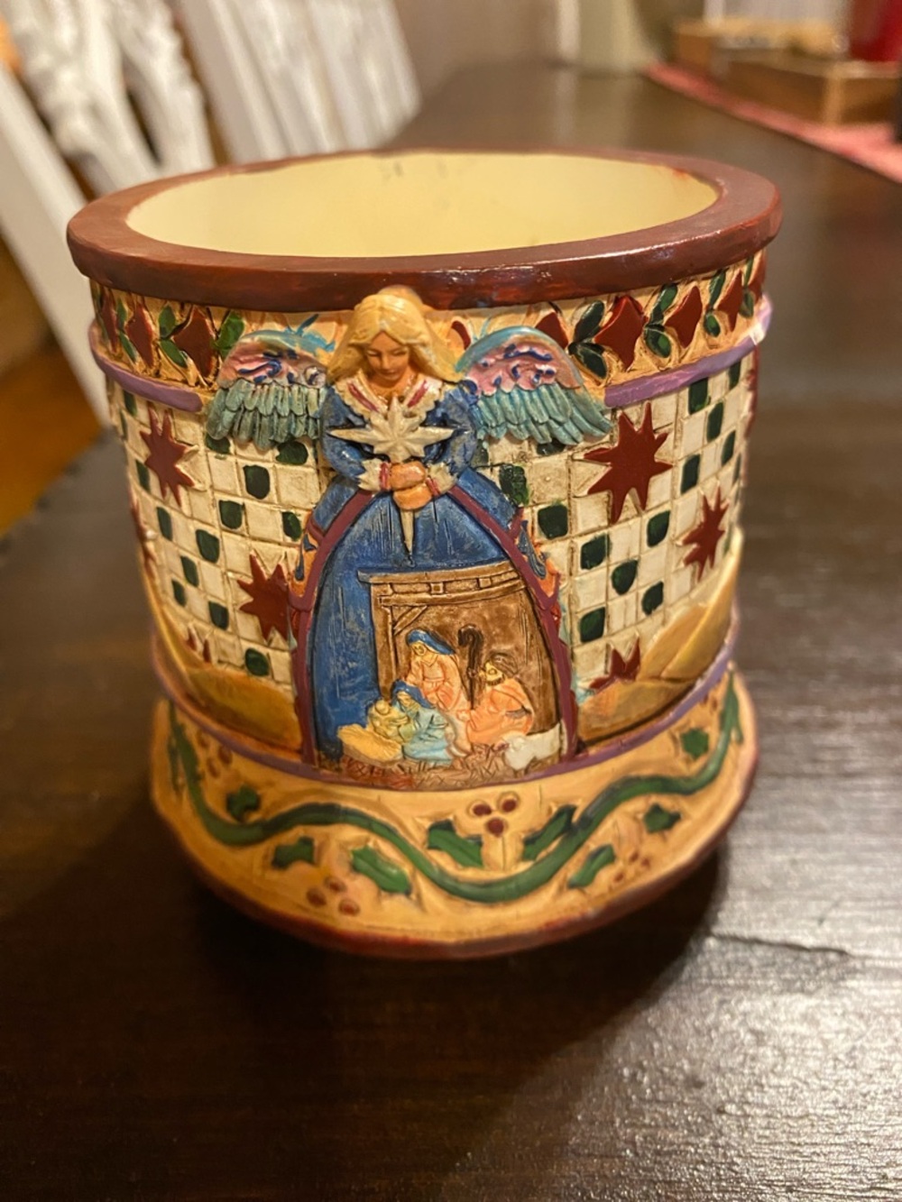 $12-Jim Shore Nativity Decorative resin candle warmer Holder - Multicolor